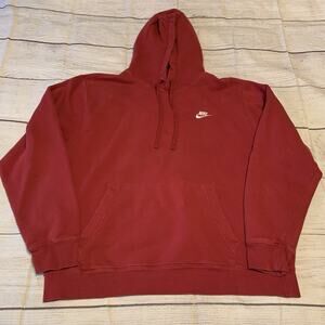 Nike Sportswear Club Fleece Pullover Hoodie Mens Size XLT Pomegranate BV2654-690